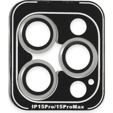 Elitse Joko Apple Iphone 15 Pro Max Pvd Metal Kamera Lens - Gümüş