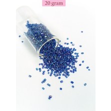 Elitse Kesme Cam Boncuk 2mm - 20 Gram - Koyu Mavi -BNC344