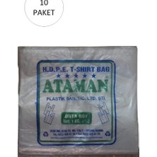 Elitse Kalın Şeffaf Atlet Poşet Orta Boy 27X47 cm 1 kg (10 Paket-Takriben 1,450 Adet)