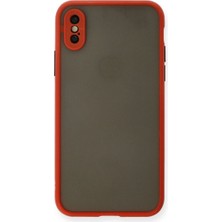 Elitse Apple Iphone x Kılıf Montreal Silikon Kapak - Kırmızı