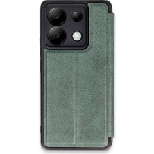 Elitse Xiaomi Redmi Note 13 Pro 5g Kılıf Flip Cover - Koyu Yeşil