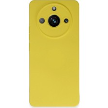 Elitse Realme 11 Pro Kılıf Nano Içi Kadife Silikon - Sarı