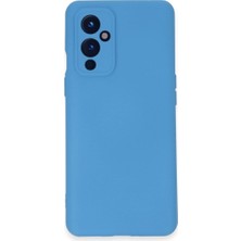Elitse One Plus 9 Kılıf Nano Içi Kadife Silikon - Mavi