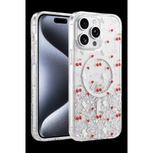 Elitse Onegif Apple Iphone 14 Pro Max Misk Simli Magsafe Kapak - Desen 5