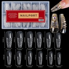 Nailport 3D Diamond Balerin Dizayn Protez Tırnak Jel Tips Soft Gel Tips Elmas Dizayn 240 Adet
