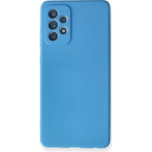 Elitse Samsung Galaxy A72 Kılıf Nano Içi Kadife Silikon - Mavi