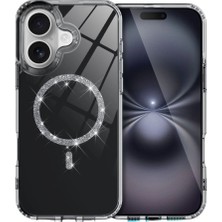 Elitse Apple Iphone 16 Plus Live Diamond Magsafe Kapak - Siyah
