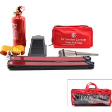 Tios Shop Krm 2li Set 4 Gen Çanta 7pcs + 38PCS Oto Trafik Seti + Ilk Yardım Seti Yangın Tüpü=1kg 2pcs