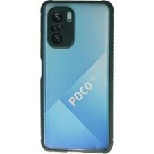 Elitse Xiaomi Poco F3 Kılıf Miami Şeffaf Silikon - Koyu Yeşil