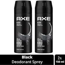 Elitse 2 Adet Axe Erkek Deodorant & Bodyspray Black 48 Saat Etkileyici Koku Vücut Spreyi 150 ml