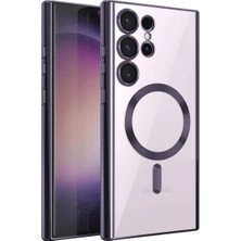 Elitse Samsung Galaxy S25 Ultra Kılıf Kross Magneticsafe Kapak - Mor