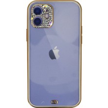 Elitse Apple Iphone 12 Kılıf Liva Taşlı Silikon - Beyaz