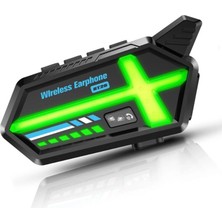 Elitse BT26 Motosiklet Kask Kulaklık Bluetooth Rgb Işıklı 2 Eşleşme Özellikli 1000 Mah Intercom