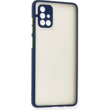 Elitse Samsung Galaxy A71 Kılıf Montreal Silikon Kapak - Lacivert