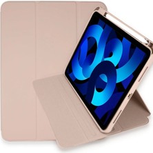 Elitse Apple Ipad Pro 11 (2021) Kılıf Ling 360 Kalemlikli Tablet Kılıf - Rose Gold