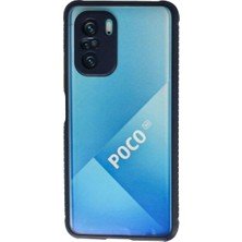 Elitse Xiaomi Poco F3 Kılıf Miami Şeffaf Silikon - Lacivert