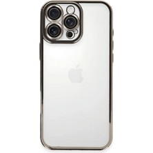 Elitse Apple Iphone 16 Pro Max Kılıf Razer Lensli Silikon - Titanyum Gri