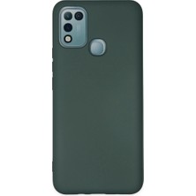 Elitse Infinix Hot 10 Play Kılıf Nano Içi Kadife Silikon - Koyu Yeşil