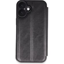Elitse Apple Iphone 16 Plus Kılıf Flip Cover - Siyah