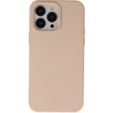 Elitse Newface Apple Iphone 15 Pro Kılıf Nano Içi Kadife Silikon - Pudra