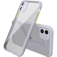 Elitse Apple Iphone 12 Mini Kılıf Miami Şeffaf Silikon - Lila