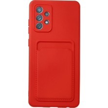Elitse Samsung Galaxy A32 Kılıf Kelvin Kartvizitli Silikon - Kırmızı