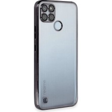 Elitse Realme C25Y Kılıf Razer Lensli Silikon - Siyah