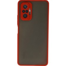 Elitse Xiaomi Redmi Note 10 Pro Kılıf Montreal Silikon Kapak - Kırmızı