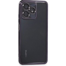 Elitse Realme C53 Kılıf Razer Lensli Silikon - Mor