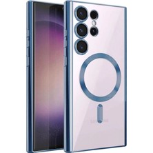 Elitse Samsung Galaxy S22 Ultra Kılıf Kross Magneticsafe Kapak - Sierra Blue