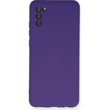 Elitse Samsung Galaxy A03S Kılıf Nano Içi Kadife Silikon - Mor