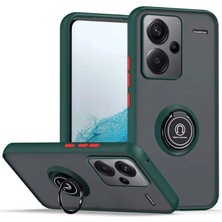 Elitse Xiaomi Redmi Note 13 Pro Plus Kılıf Montreal Yüzüklü Silikon Kapak - Yeşil