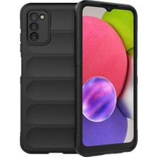 Elitse Samsung Galaxy A03S Kılıf Optimum Silikon - Siyah
