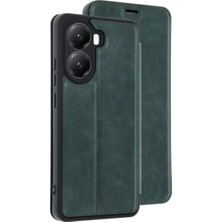 Elitse Xiaomi Poco X7 Pro Kılıf Flip Cover - Koyu Yeşil