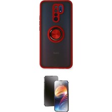 Teknoparkx Ieg™ Redmi 9 Kılıf Yörünge Çizgi - Siyah 3D Antistatik Mat Seramik Nano Ekran Koruyucu Tknpr