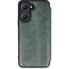 Sh Ticaret Newface Vivo Y18 Kılıf Flip Cover - Koyu Yeşil