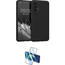Teknoparkx Ieg™ Galaxy A73 5g Kılıf Kozmos Yansıma Özel Seri - Siyah 3D Antistatik Cam Ekran Koruyucu Tk