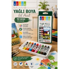 ArtMaster Yağlı Boya 10 Renk 9 ml 1 Paket Südor Yağlı Boya Seti 10 Lu Ahşap Tuval Taş Ağaç Boyamalar Için Idea Boyama Seti