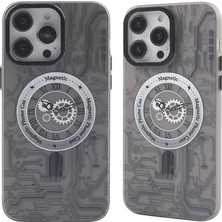 Sh Ticaret Newface Apple Iphone 14 Pro Max Kılıf Apollo Magneticsafe Desenli Kapak - Apollo Siyah - 1