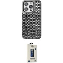 Teknoparkx Ieg™ Iphone 15 Pro Max Kılıf Siluet Form Serisi - Siyah Bilvis Hayalet Cam Ekran Koruyucu Tknp