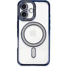 Sh Ticaret Newface Apple Iphone 16 Plus Kılıf Joke Simli Magneticsafe Kılıf - Lacivert