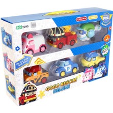 Ozkr Store Polı ZR-914 Robocar Poli Gogo Rescue Deluxe 6 Lı Set -