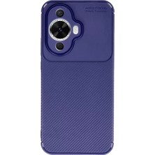 Sh Ticaret Newface Huawei Nova 12S Kılıf Auto Focus Karbon Kapak - Lacivert