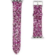 Sh Newface Apple Watch 42MM Starry Taşlı Kordon - Derin Mor Najmaddin