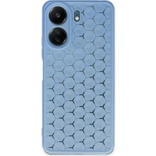 Sh Newface Xiaomi Redmi 13C Kılıf Petek Silikon Kapak - Mavi Najmaddin