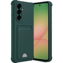 Sh Newface Samsung Galaxy A36 Kılıf Kelvin Kartvizitli Silikon - Koyu Yeşil Najmaddin