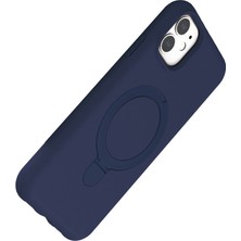 Bezos iPhone 11 Regal Magsafe Standlı Kapak - Lacivert