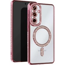 Sh Newface Samsung Galaxy A56 Joke Simli Magneticsafe Kılıf - Pembe Najmaddin