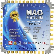 Ozkr Store Mag Platinum Mp 10/16 Multiswitch - 10 Giriş 16 Çıkışlı Merkezi Uydu Santrali Hybrid 4K ve 3D Destekli