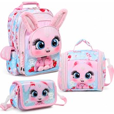 Chimola Bunny Dreams 3’lü Okul Seti – Tavşan Temalı Çanta, Beslenme Çantası ve Kalemlik